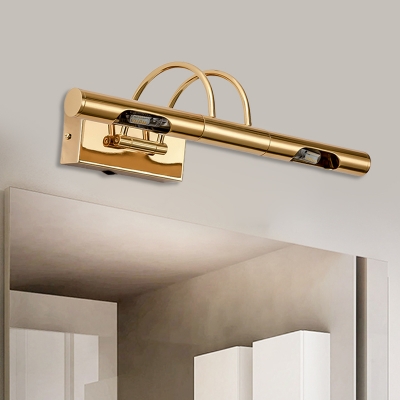 Metal Tube Wall Sconce Study Room Traditional Chrome/Gold Sconce Light in Neutral/White/Warm