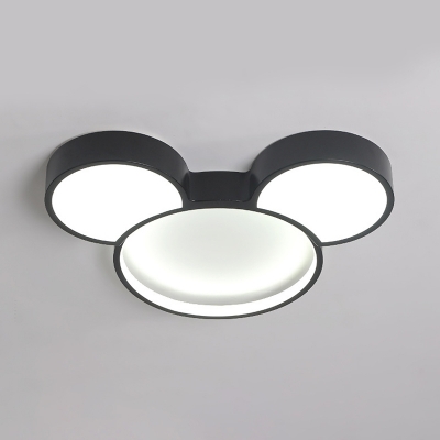 Mickey Mouse Ceiling Light White Stepless Dimming Cute Acrylic