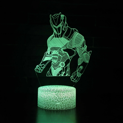 Movie Character Pattern 3D Night Lamp Boy Girl Bedroom 7 Color Changing Touch Sensor Visual Nightlight with Remote Controller