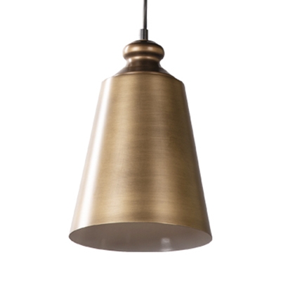 Tapered Shade Balcony Ceiling Light Metal 1 Light Vintage Style Pendant Light in Gold