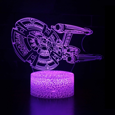 Touch Sensor 3D Night Lamp Movie Element Pattern 7 Color Changing LED Nursery Nightlight for Bedroom