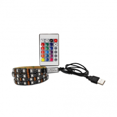Non-Waterproof 5050 LED Strip Lighting 17/24 Keys Remote Controller Tape Lamp for Garden Lawn