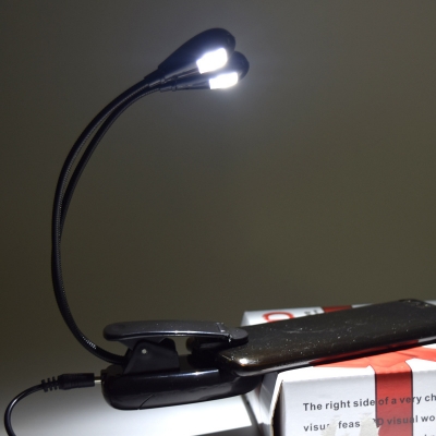 1/2 Heads Eye Caring Reading Light Energy Saving Flexible Gooseneck LED Mini Study Light with Clip