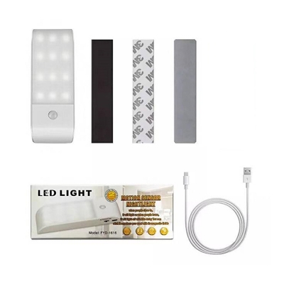 1/4 Pack Battery Powered Night Light Infrared Sensing and Dusk to Dawn Sensing 12 LED Counter Lighting in White/Warm
