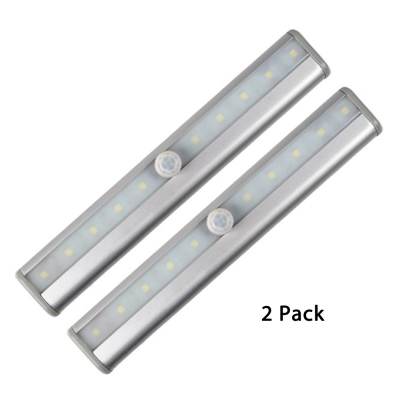 3 Lighting Choice LED Night Light Pack of 1/2 Battery Powered 10 LED Cabinet Lighting with Infrared Sensor in White/Warm