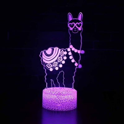 4 Pattern Design 3D Night Lamp Boy Girl Gifts 7 Color Changing LED Night Light with Touch Sensor