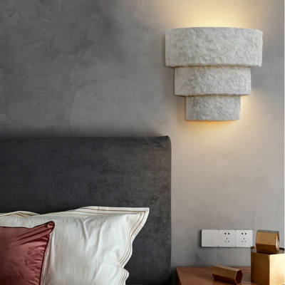 Cement Wall Light Living Room Coffee Shop Single Light Vintage Style Sconce Light in Gray