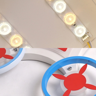 UAV Shape LED Ceiling Light White Lighting/Stepless Dimming Acrylic Ceiling Mount Light for Boy Girl Bedroom