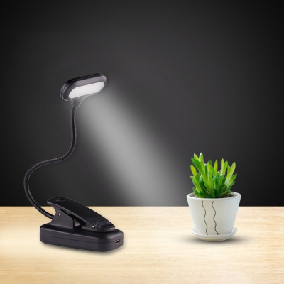 Flexible Gooseneck LED Desk Light Pack of 2 USB Charging Port Eye Caring Study Light with Clip