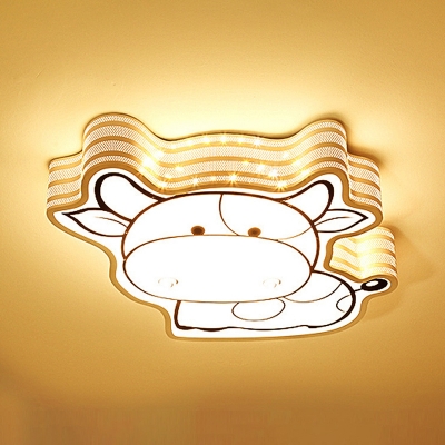 Acrylic Flush Mount Light with 5 Pattern Choice Third Gear Lovely Ceiling Light for Child Room