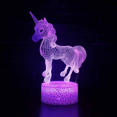 Unicorn-9 Unicorn lamp Light Sprite Night Lights 3D LED Optical Illusion Light Lamps Remote Controlled with 16 Colors Alternate Birthday Christmas Party Gifts for Unicorn Lamps for Girls Bedroom 