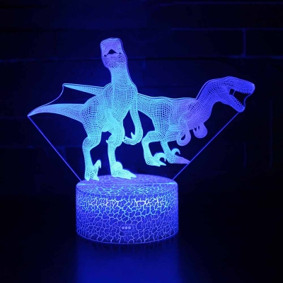 Battery and USB Port LED Illusion Light Bedroom Bathroom 7 Color Changing Touch Sensor 3D Night Light