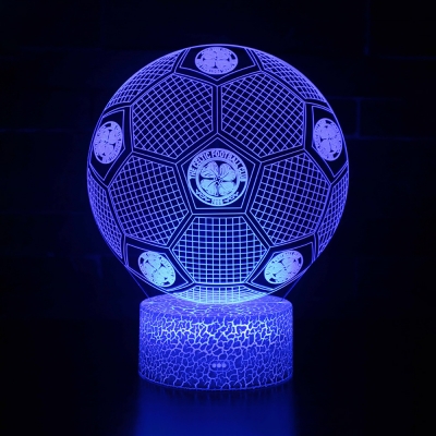 7 Color Changing LED Night Light Touch Sensor 7 Color Changeable Football 3D Bedside Light for Boy Girl Room Gift