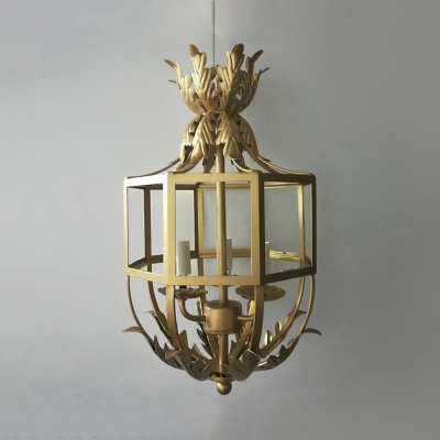 Metal Bell Shape Chandelier Living Room 3 Lights Rustic Style Light Fixture in White/Gold/Gray