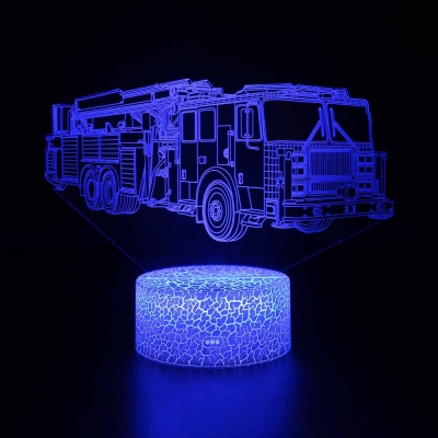 Off-Road Vehicle 3D Bedside Lamp Bedroom Gifts Touch Sensor Remote Control LED Night Light with 7 Color