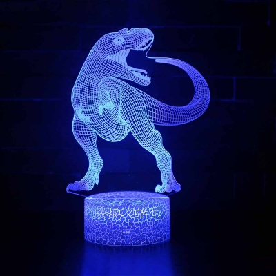 Remote Control 3D Night Light Christmas Birthday Gifts Touch Sensor 7 Color Changing Dinosaur LED Bedside Light