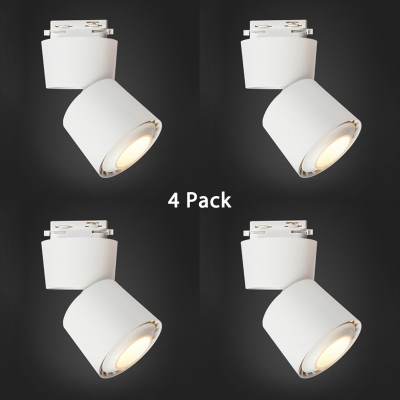 4 Pack Bedroom Cylinder Led Track Lighting 1 Head Black White Cob