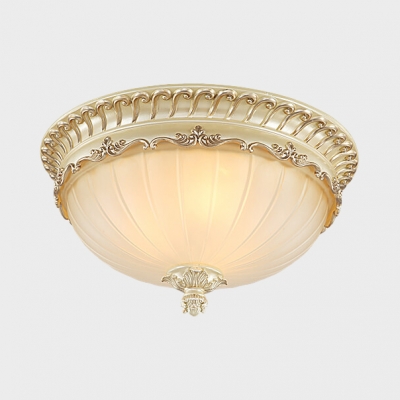 Bronze Off White Dome Ceiling Light 3 Vintage Style Fluted Glass Flush For Hotel Beautifulhalo Com - How To Get Flush Light Off Ceiling