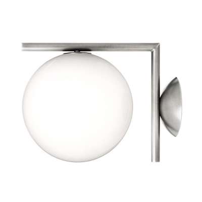 Indoor Globe Wall Light White Golden/Chrome