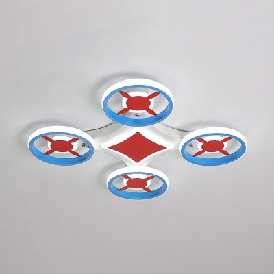 Uav Shape Led Ceiling Light White Lighting Stepless Dimming Acrylic