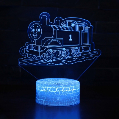 4 Off-Road Vehicle Pattern 3D Illusion Light Touch Sensor 7 Color Night Light with Remote Controller for Kids