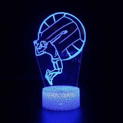 Boy Girl Bedroom 3D Night Light with Touch Sensor 7 Color Changing Touch Sensor LED Illusion Lamp