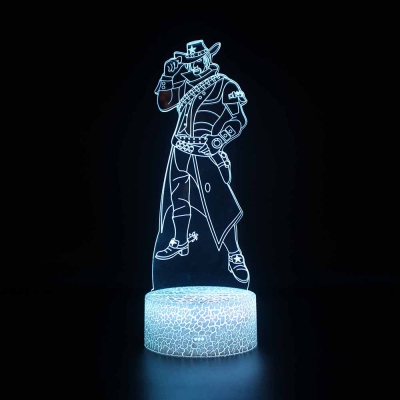 Touch Sensor 3D Night Light 7 Color Changing Cartoon Character Pattern LED Bedside Lamp for Bedroom Hallway