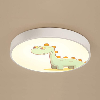 White Lighting/Stepless Dimming Light Fixture Kindergarten 4 Cute Animal Pattern Ceiling Mount Light