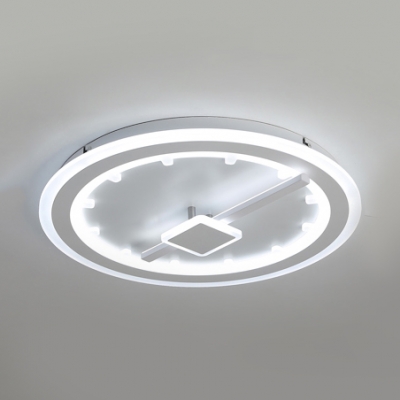 536483Creative White LED Flush Ceiling Light Circle Edge Acrylic Warm/White Lighting Ceiling Lamp for Kindergarte