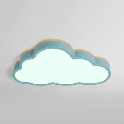 Contemporary Cloud LED Ceiling Mount Light Blue/Pink/White Ceiling Lamp with White Light/Third Gear for Bedroom