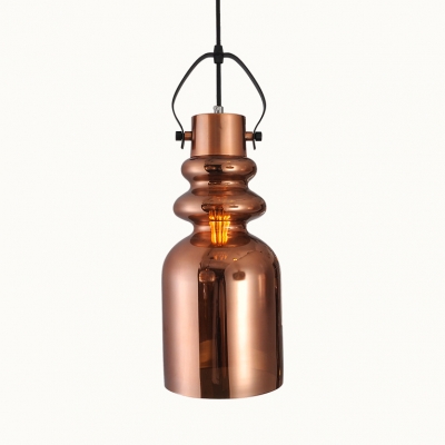 Creative Copper/Gold/Silver Hanging Light 1 Light Metal Suspension Light for Bar Restaurant