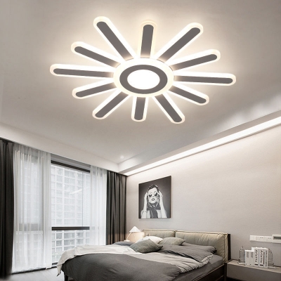 Eye-Caring LED Ceiling Mount Light Modern Acrylic Stepless Dimming/Warm/White Lighting for Dining Table