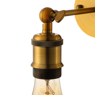 Bare Bulb LED Mini-Wall Light in Brass