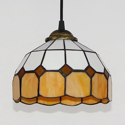 Contemporary Dome Pendant Lighting 1 Light Glass Ceiling Light in Blue/Orange/Pink/Yellow for Bedroom