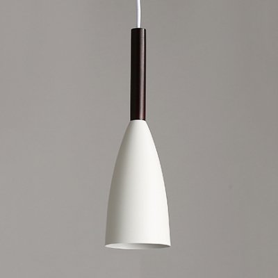 Dining Table Funnel Pendant Light Metal 1 Light Nordic Style Black/Gray/White Ceiling Pendant