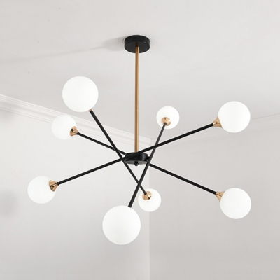 Nordic Stylish Starburst Chandelier 6/8 Lights 5 Design Glass Optional Pendant Light for Bedroom