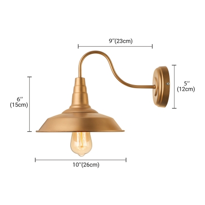 Rich Gold Barn Style LED Wall Sconce