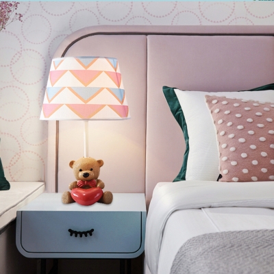 Toy Bear Babyroom LED Desk Light Eye-Caring Resin 1 Light Animal Dimmable Study Light