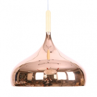 Contemporary Pendant Lighting Onion Shade 1 Light Metal Suspension Light for Restaurant Kitchen