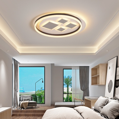 Contemporary Style LED Ceiling Fixture Guitar/Square Acrylic Flush Ceiling Light for Study Room