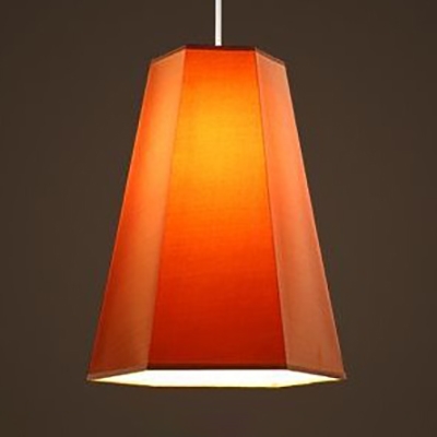 Fabric Trapezoid Shade Pendant Light 1 Light Simple Style Hanging Light for Cloth Shop Bedroom