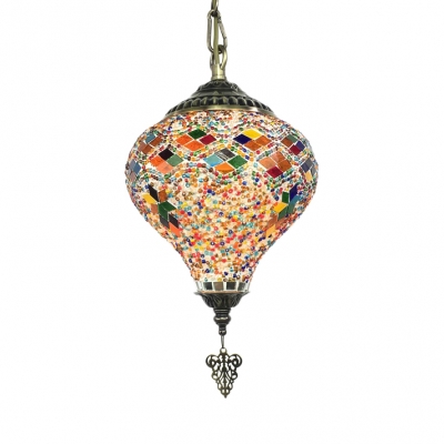 Heart Living Room Pendant Light Pack of 1/4 Stained Glass 1 Light Turkish Hanging Light(not Specified We will be Random Shipments)