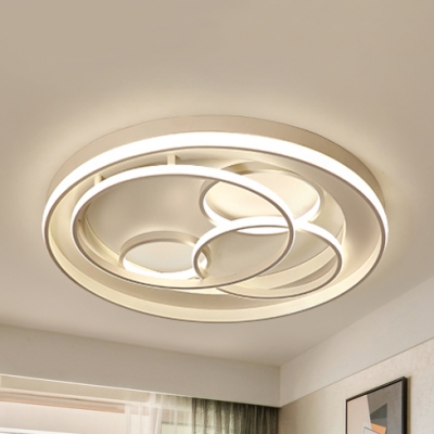 Kid Bedroom Bubble Flush Ceiling Light Acrylic Romantic Stepless Dimming/Warm/White LED Ceiling Fixture