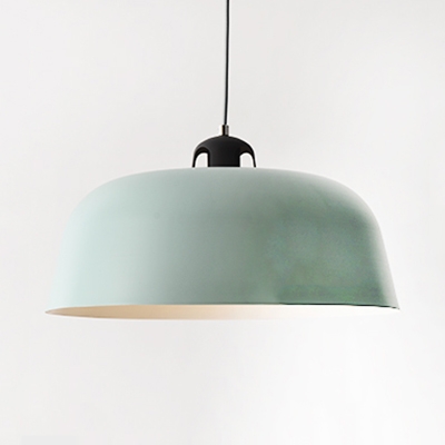 Nordic Candy Colored Pendant Light 1 Light Barn Shade Metal Suspension Light for Child Bedroom