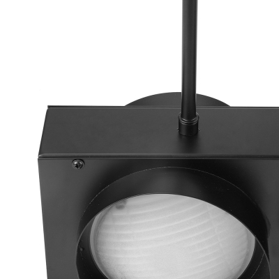 6 Light Traffic Light Industrial Style 18'' H LED Wall Light in Black Finish with Remote Control