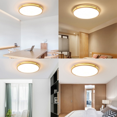Acrylic Slim Panel Flush Mount Light Contemporary White Ceiling Lamp with White Lighting for Bedroom