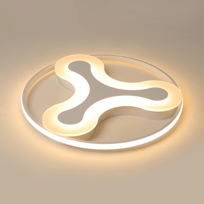 Acrylic Y-Shaped LED Flush Ceiling Light Contemporary Ceiling Lamp in Warm/White/Stepless Dimming for Foyer