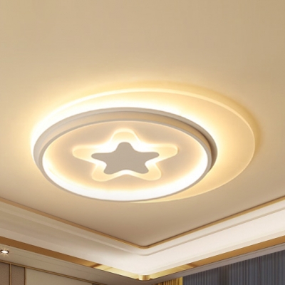 Kids Starfish LED Ceiling Lamp Acrylic Warm/White Lighting Flush Ceiling Light for Nursing Room