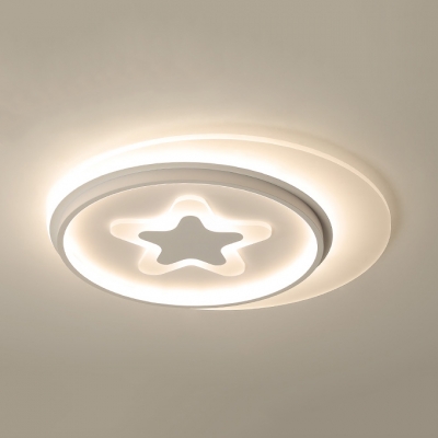 Kids Starfish LED Ceiling Lamp Acrylic Warm/White Lighting Flush Ceiling Light for Nursing Room