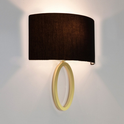 Metal Fabric Sconce Light 1 Light Contemporary Wall Lamp in Gold/Silver for Bedroom Foyer